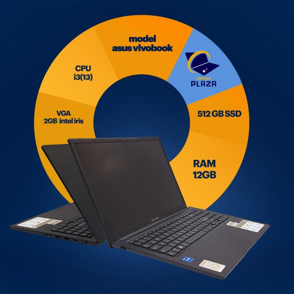 لپ تاپ آکبند دانشجویی ایسوس ASUS VIVOBOOK I3(13)-12GB-512 GB SSD-VGA INTEL IRIS