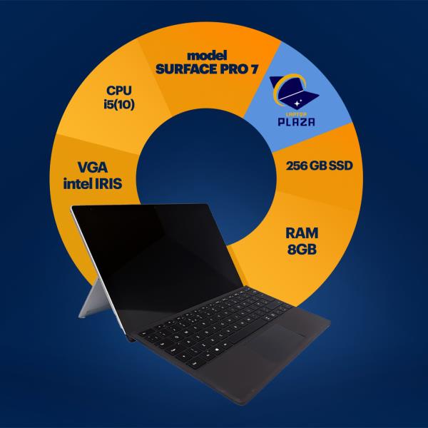 لپ تاپ استوک تبلت شو SURFACE PRO7 i5(10) -8GB - 256SSD -INTEL IRIS