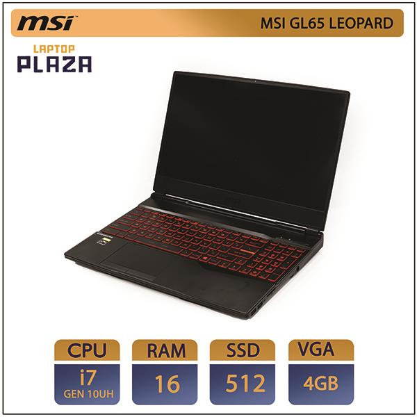 لپ تاپ اپن باکس وارداتی ام اس آی MSI GL65 LEOPARD- I7(10)UH-16GB-512 GB SSD-VGA 4GB- GTX 1650