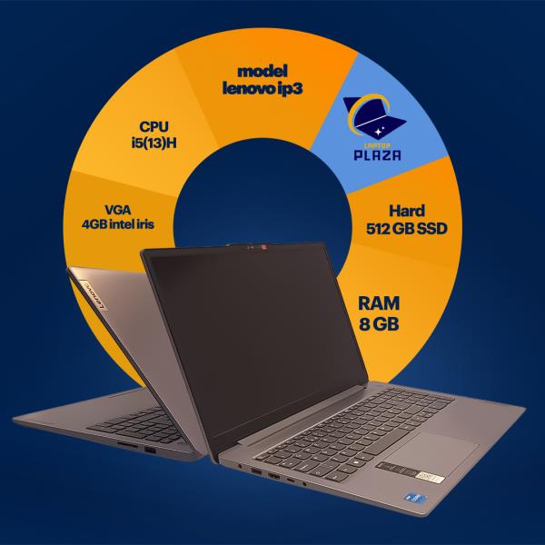 لپ تاپ آکبند مهندسی لنوو LENOVO IP3 i5(13)H-8GB-512 GB SSD-VGA INTEL IRIS