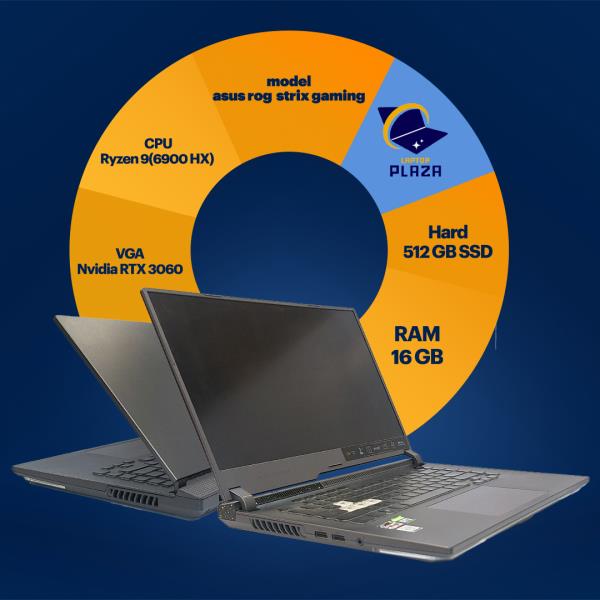 لپ تاپ اپن باکس وارداتی ایسوس ASUS ROG STRIX G513QY-RYZEN 9-16GB-512 SSD-6GB RTX 3060