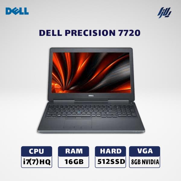 لپ تاپ استوک رندرگیری DELL  precision 7720 i7(7)HQ-16GB-512 SSD-8GB