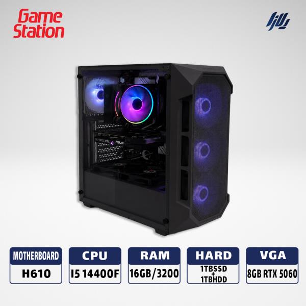 کیس گیمینگ آماده H610-I5 14400F-16 GB 3200-1TB SSD+1TB HDD-8GB RTX 5060 OC