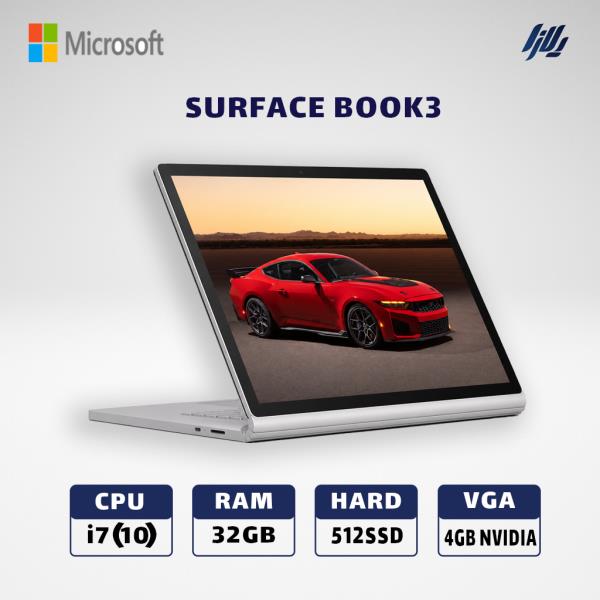 لپ تاپ استوک  surface book3 i7(10)-32GB-512 GB SSD-4 GB GTX