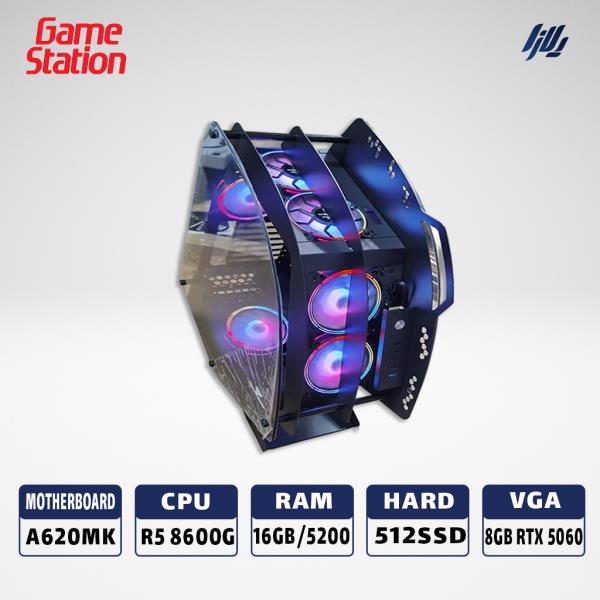 کیس گیمینگ آماده A620MK-RYZEN5 8600G-16 GB 3200-1TB SSD-8GB RTX 5060