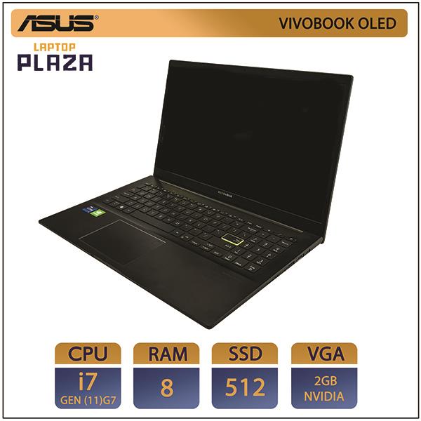 لپ تاپ استوکOLED ایسوس  -ASUS VIVOBOOK  I7(11)G7-8GB-512 GB SSD-VGA 2GB NVIDIA